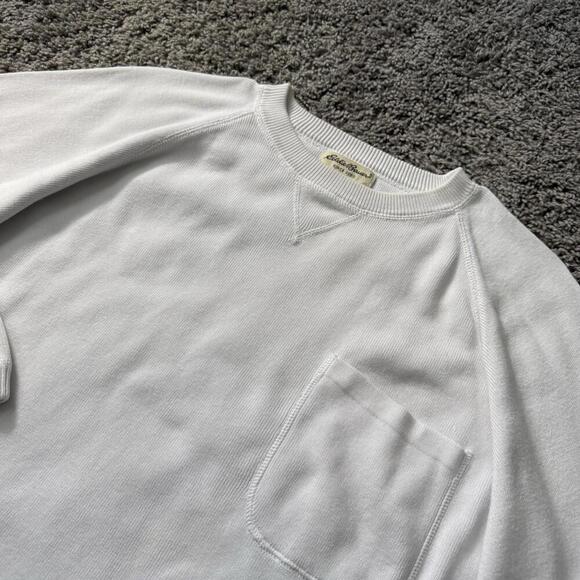 Eddie Bauer White Long Sleeve Pocket Shirt Men’s M 100% Cotton VTG Style Retro - Picture 4 of 10